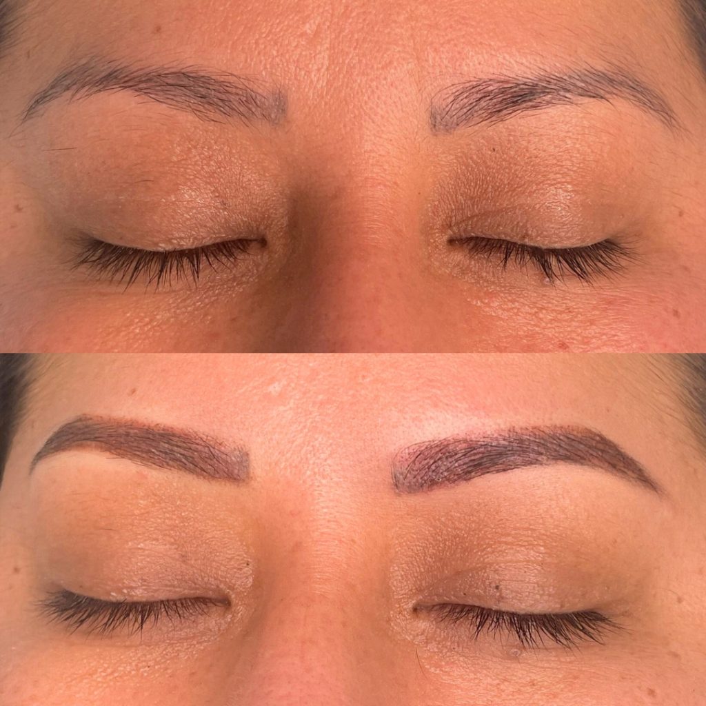 Brows color correction